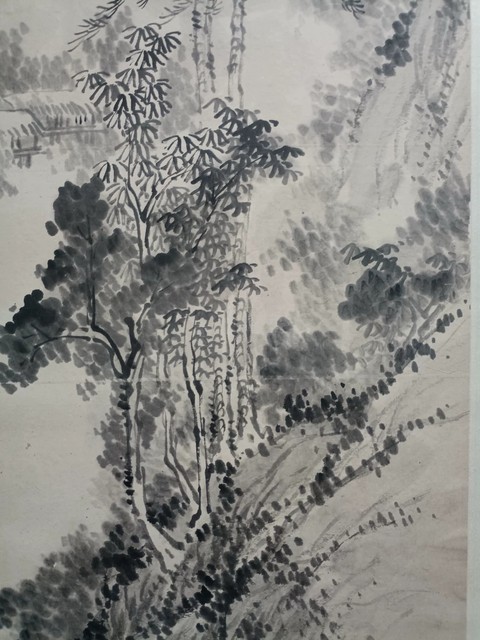 古玩字畫顧坤伯山水立軸真品鑒賞圖