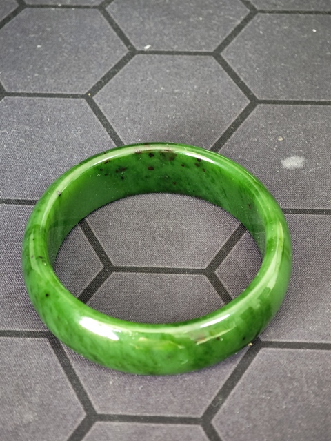 古玩玉器天然碧玉手鐲真品鑒賞圖