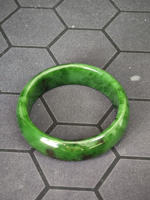 古玩玉器天然碧玉手鐲真品鑒賞圖