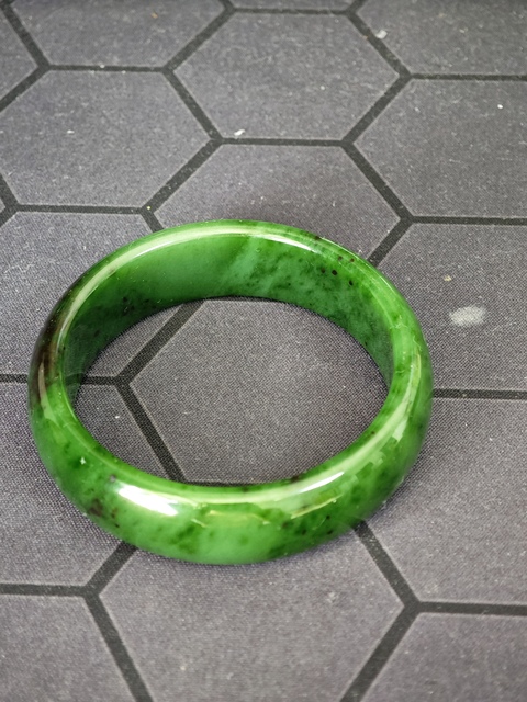 古玩玉器天然碧玉手鐲真品鑒賞圖