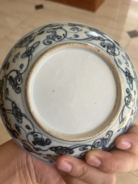古玩陶瓷青花百鳥朝鳳盤真品鑒賞圖