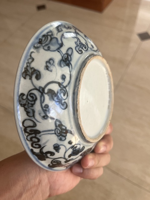 古玩陶瓷青花百鳥朝鳳盤真品鑒賞圖