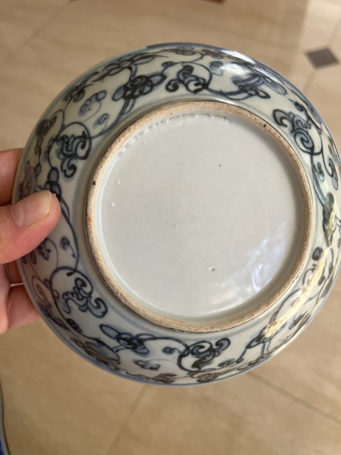 古玩陶瓷青花百鳥朝鳳盤真品鑒賞圖