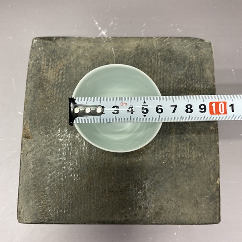 古玩陶瓷 樵漁耕讀山水紋青花杯真品鑒賞圖