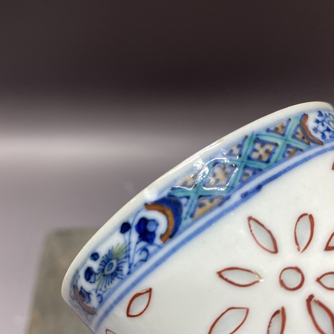 古玩陶瓷一路連科斗彩杯真品鑒賞圖