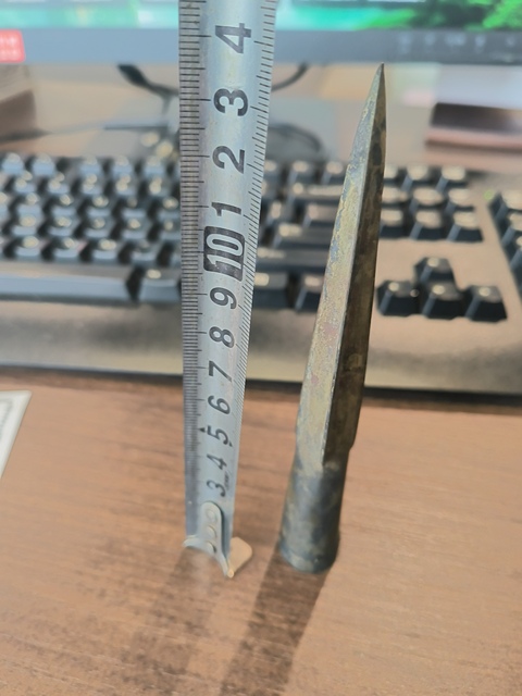 古玩銅器漢代矛頭真品鑒賞圖