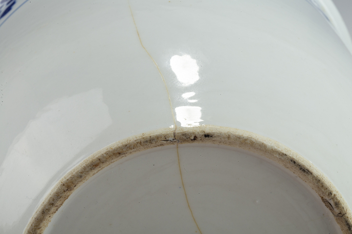 古玩陶瓷創匯·釉下彩花卉紋缸真品鑒賞圖