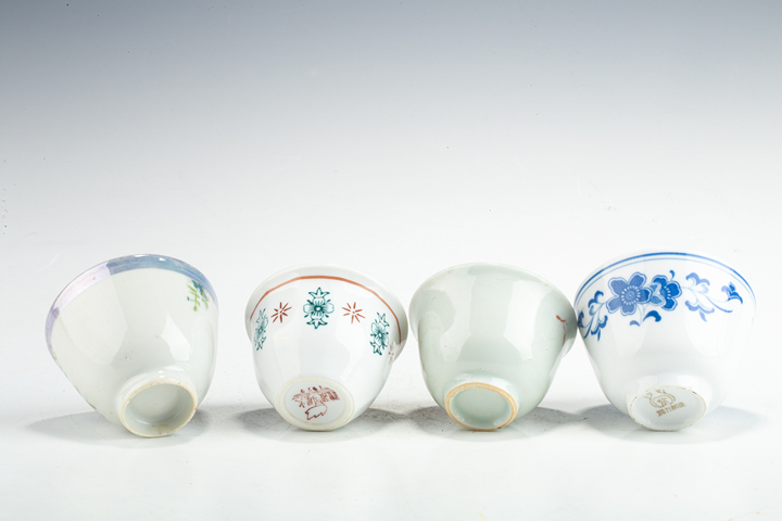 古玩陶瓷民國至創匯·茶杯四件真品鑒賞圖