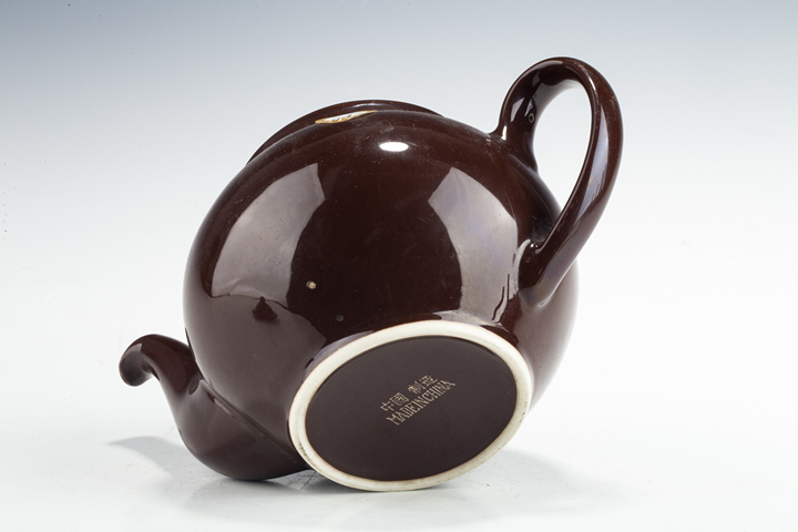 古玩陶瓷創匯·醬釉茶壺真品鑒賞圖