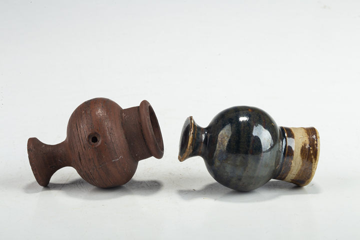 古玩陶瓷清晚·煙具兩只真品鑒賞圖