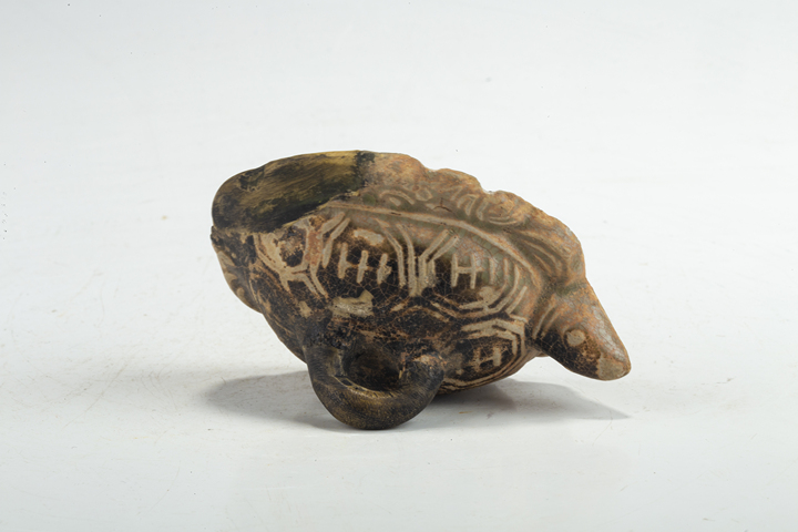 古玩陶瓷明以前·醬釉龜形鎮(zhèn)真品鑒賞圖