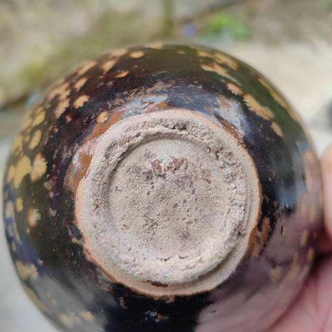 古玩陶瓷吉州窯剪紙貼花盞真品鑒賞圖