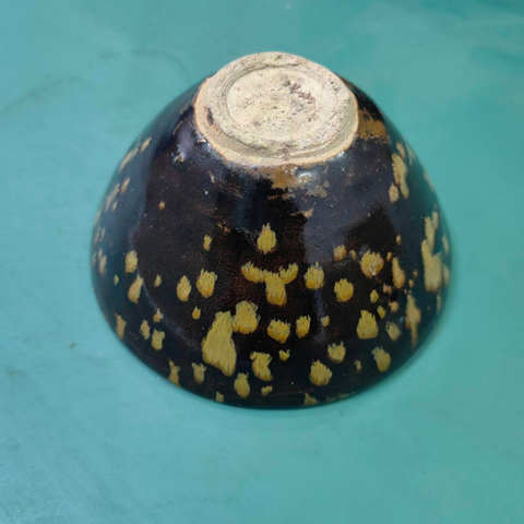 古玩陶瓷吉州窯剪紙貼花盞真品鑒賞圖