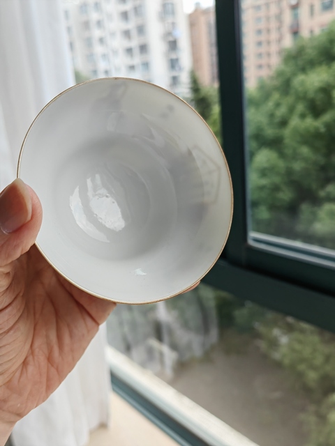 古玩陶瓷粉彩無雙譜人物茶碗真品鑒賞圖
