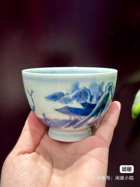 古玩陶瓷青花杯真品鑒賞圖