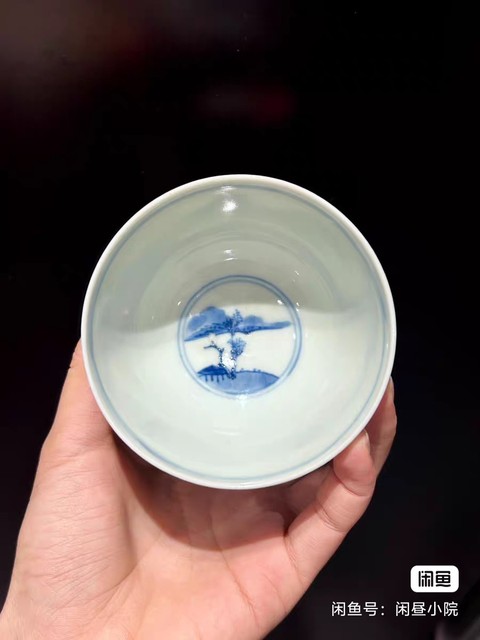 古玩陶瓷青花杯真品鑒賞圖