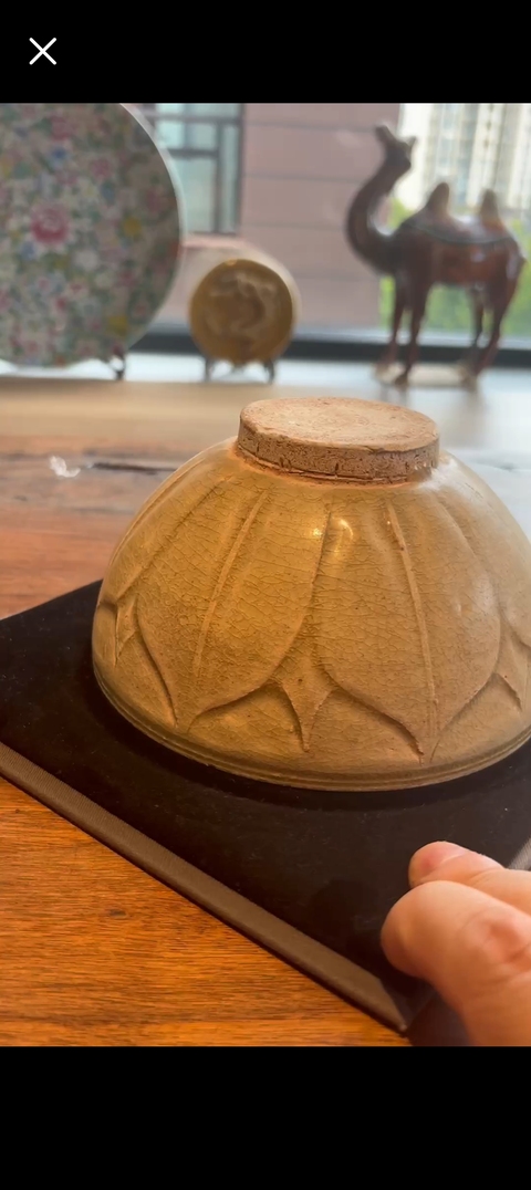 古玩陶瓷刻蓮瓣碗真品鑒賞圖