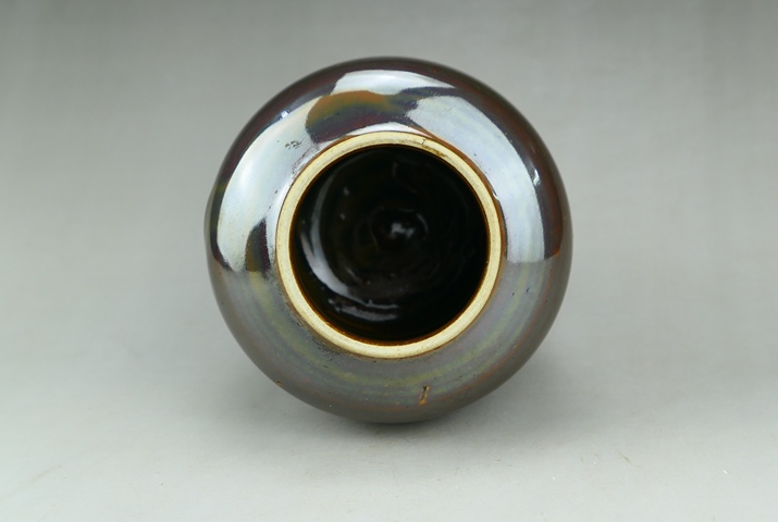 古玩陶瓷定窯系紫金釉茶葉罐真品鑒賞圖