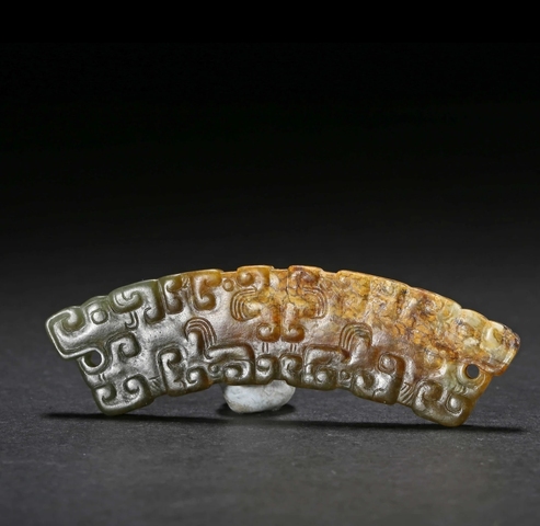 古玩玉器和田玉雕“虺龍紋璜”真品鑒賞圖