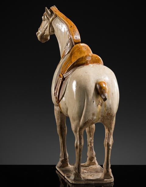 古玩陶瓷唐代三彩馬真品鑒賞圖