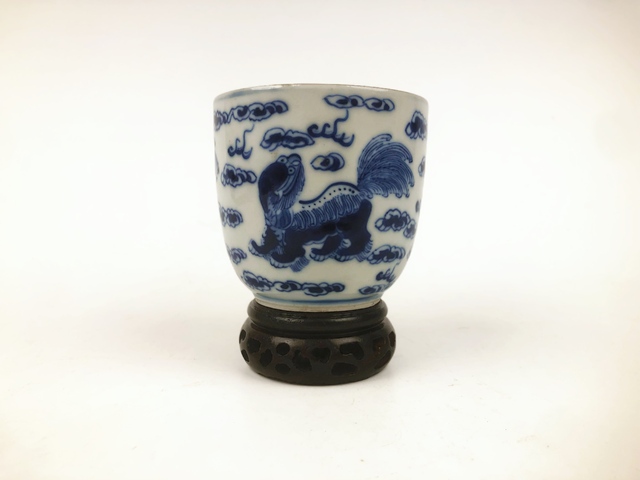 古玩陶瓷清晚期·事事如意青花缸真品鑒賞圖