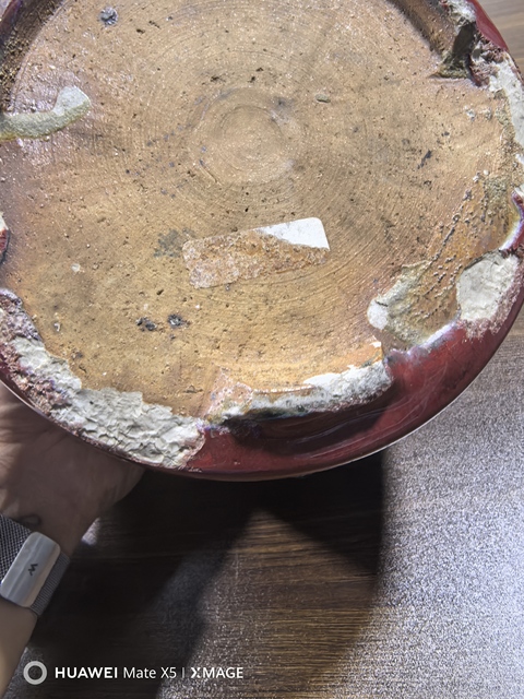 古玩陶瓷清中·窯變紅釉筒式爐 真品鑒賞圖