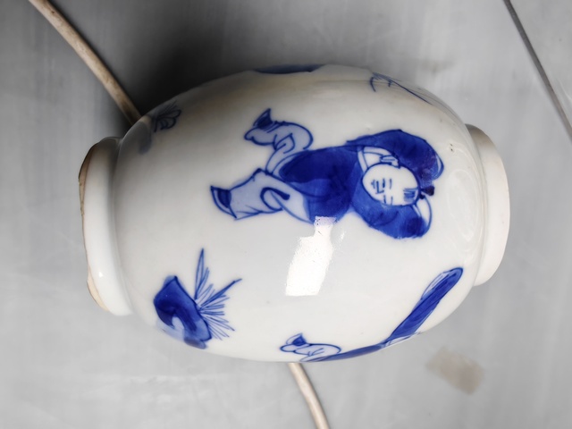 古玩陶瓷康熙·青花嬰戲紋蓮子罐 真品鑒賞圖