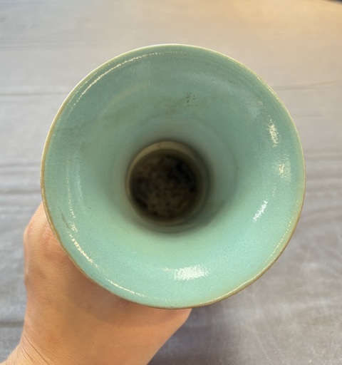 古玩陶瓷粉彩花觚真品鑒賞圖