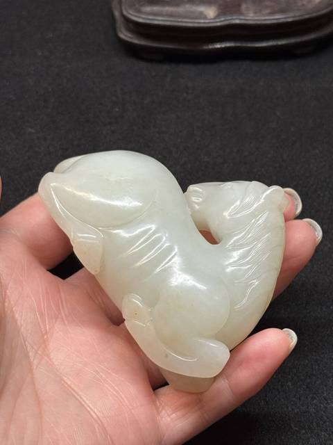 古玩玉器玉馬真品鑒賞圖