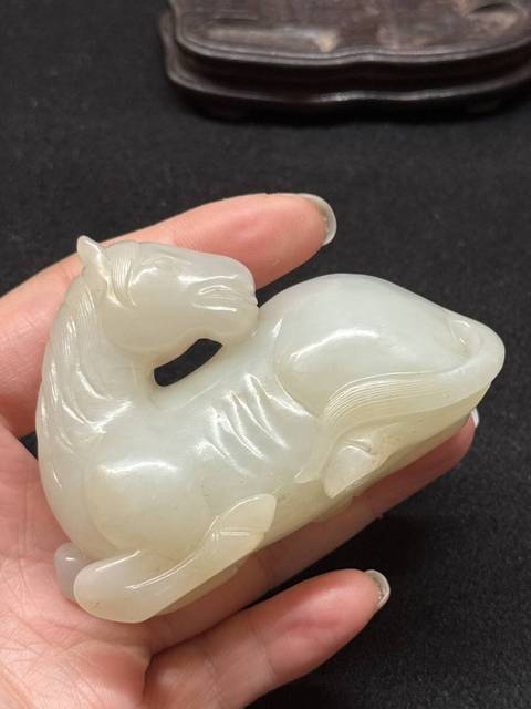 古玩玉器玉馬真品鑒賞圖