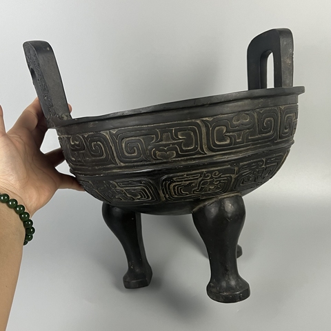 古玩銅器鼎真品鑒賞圖