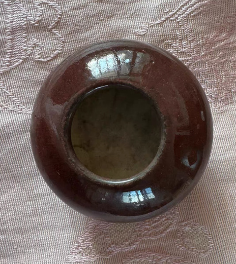 古玩陶瓷紅釉水盂真品鑒賞圖