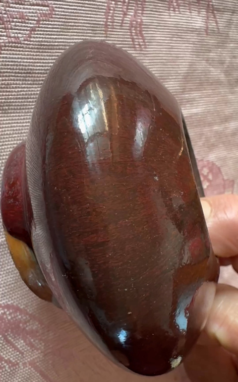 古玩陶瓷紅釉水盂真品鑒賞圖