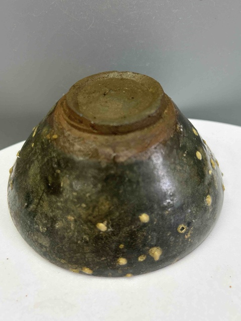 古玩陶瓷吉州窯灑花釉茶盞真品鑒賞圖
