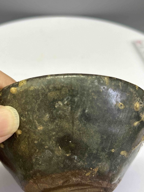 古玩陶瓷吉州窯灑花釉茶盞真品鑒賞圖