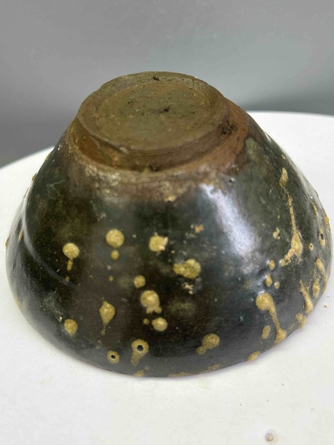 古玩陶瓷吉州窯灑花釉茶盞真品鑒賞圖