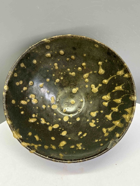 古玩陶瓷吉州窯灑花釉茶盞真品鑒賞圖