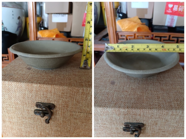 古玩陶瓷龍泉青瓷冰片紋折沿洗真品鑒賞圖