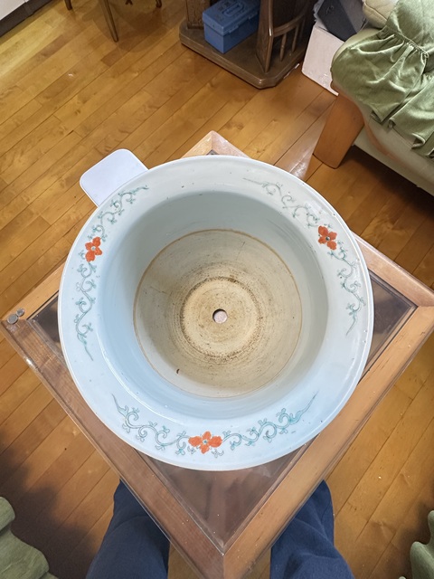 古玩陶瓷人物紋粉彩花盆拍賣,當前價格18880元