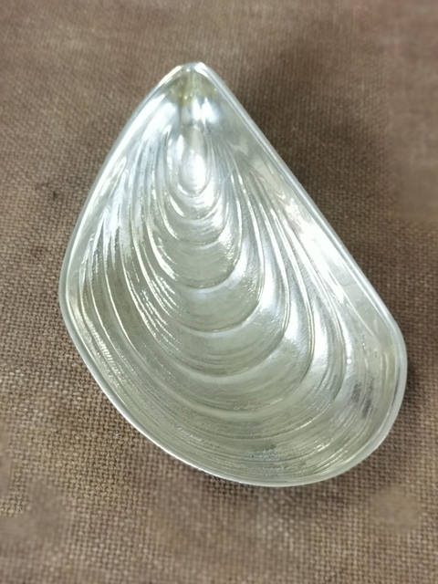 古玩雜項(xiàng)歐洲800純銀仿生扇貝碟真品鑒賞圖