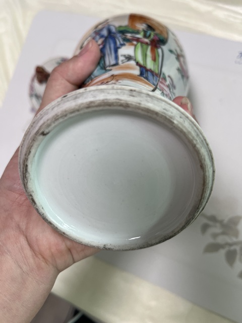 古玩陶瓷廣琺瑯人物故事紋雞腿瓶真品鑒賞圖