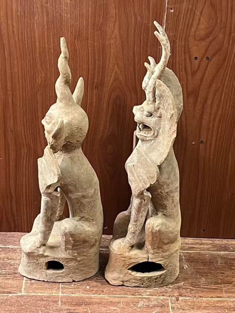 古玩陶瓷陶鎮(zhèn)墓獸真品鑒賞圖