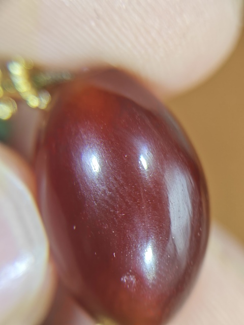 古玩雜項橄欖瑪瑙珠子真品鑒賞圖