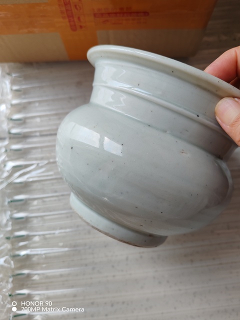 古玩陶瓷影青渣斗真品鑒賞圖