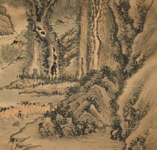 古玩字畫卓琮山水立軸真品鑒賞圖