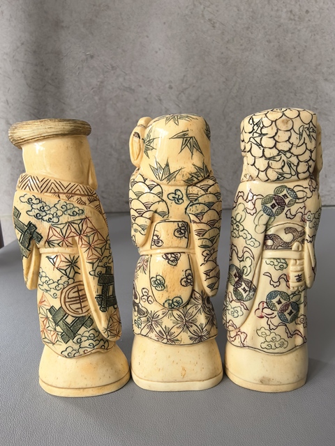 古玩雜項骨雕人物真品鑒賞圖