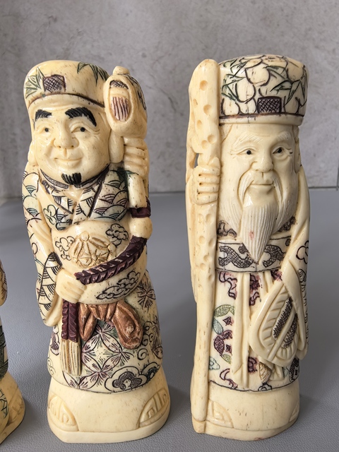 古玩雜項骨雕人物真品鑒賞圖