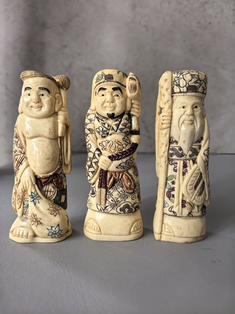 古玩雜項骨雕人物真品鑒賞圖