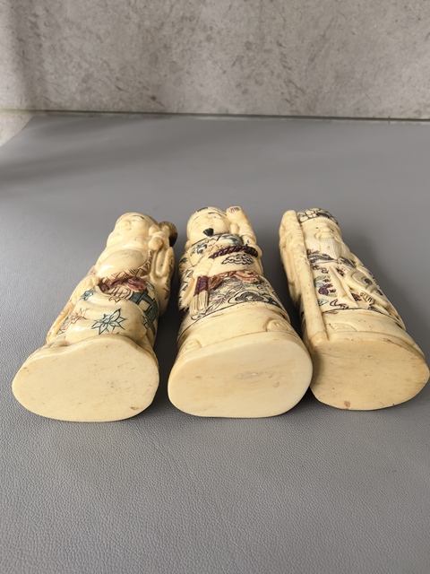 古玩雜項骨雕人物真品鑒賞圖