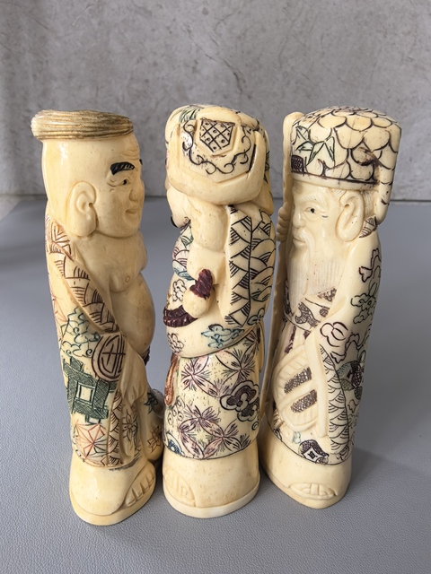 古玩雜項骨雕人物真品鑒賞圖
